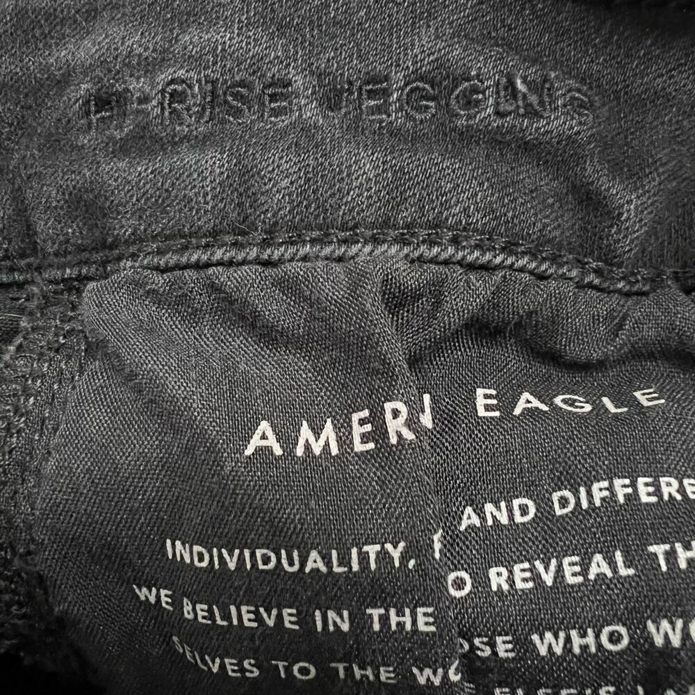 American Eagle Next Level Stretch High Rise Jegging 4 Long Women’s Black 1439 - Picture 5 of 7